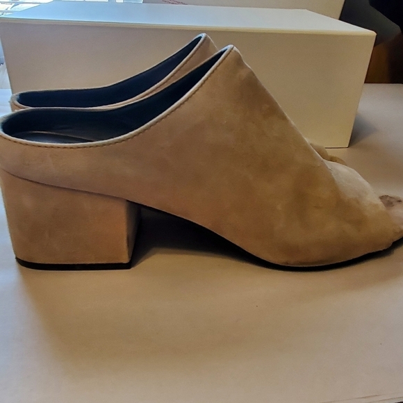 3.1 Philip Lim cube open Toe mule slip on. Fawn. Sz 39(8.5). - Picture 15 of 16